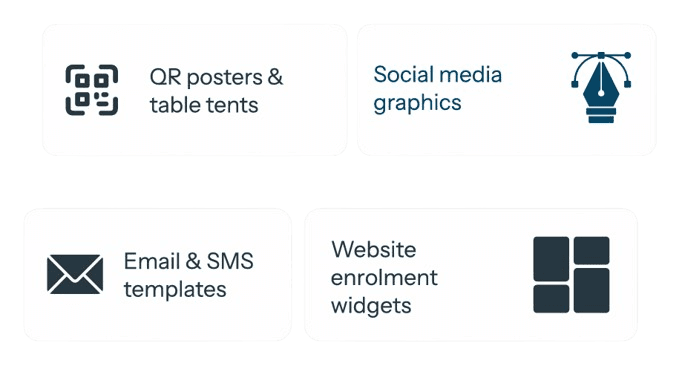 Marketing asset cards